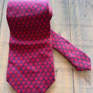 Paolo Gucci Vintage Silk Neck Tie Red/blue Pattern Made Italy Luxury menswear